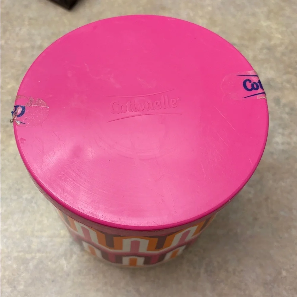 Cottonelle x Jonathan Adler Toilet Paper roll Holder canister cover Pink 2011